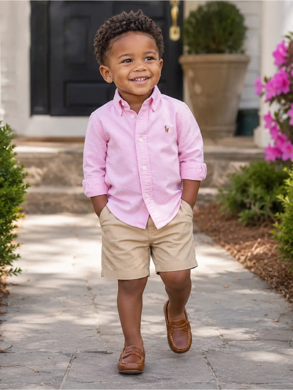 Ralph Lauren Toddler Shirt Bundle 2T & 24M Pink Oxford + Yellow Polo Top